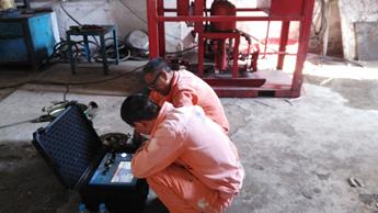 湛江海陸石油井下工具試壓現(xiàn)場(chǎng)