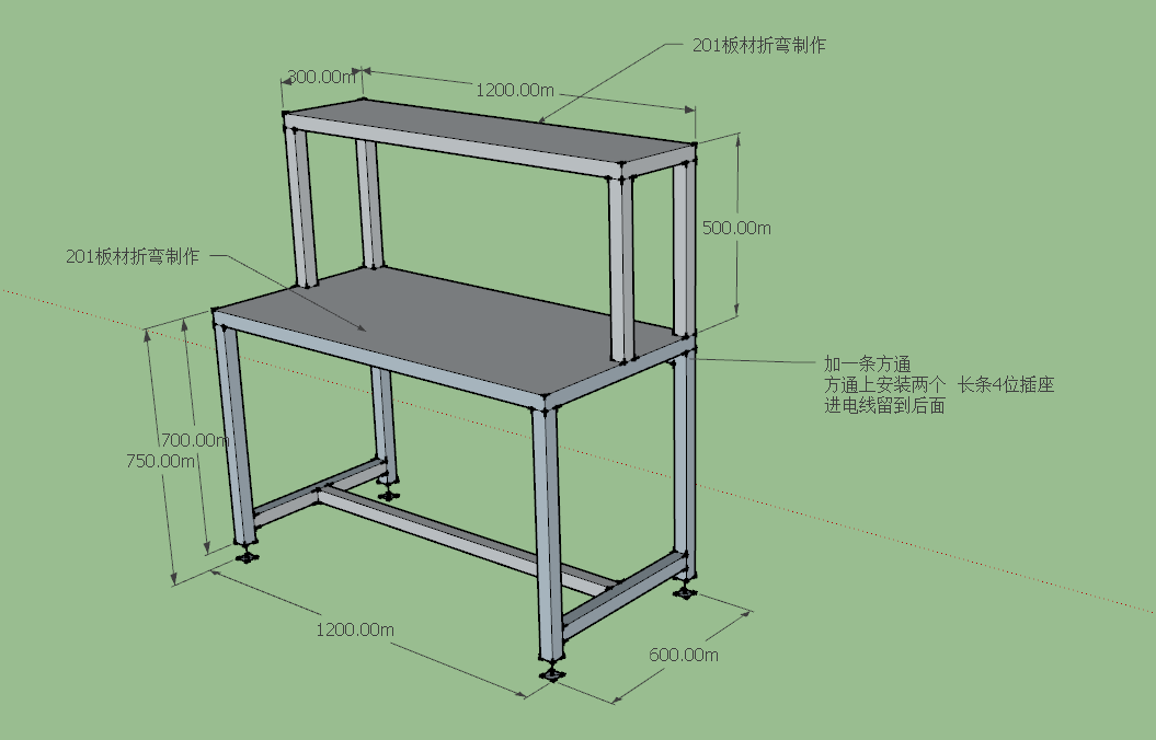 江西雙層不銹鋼工作臺制作